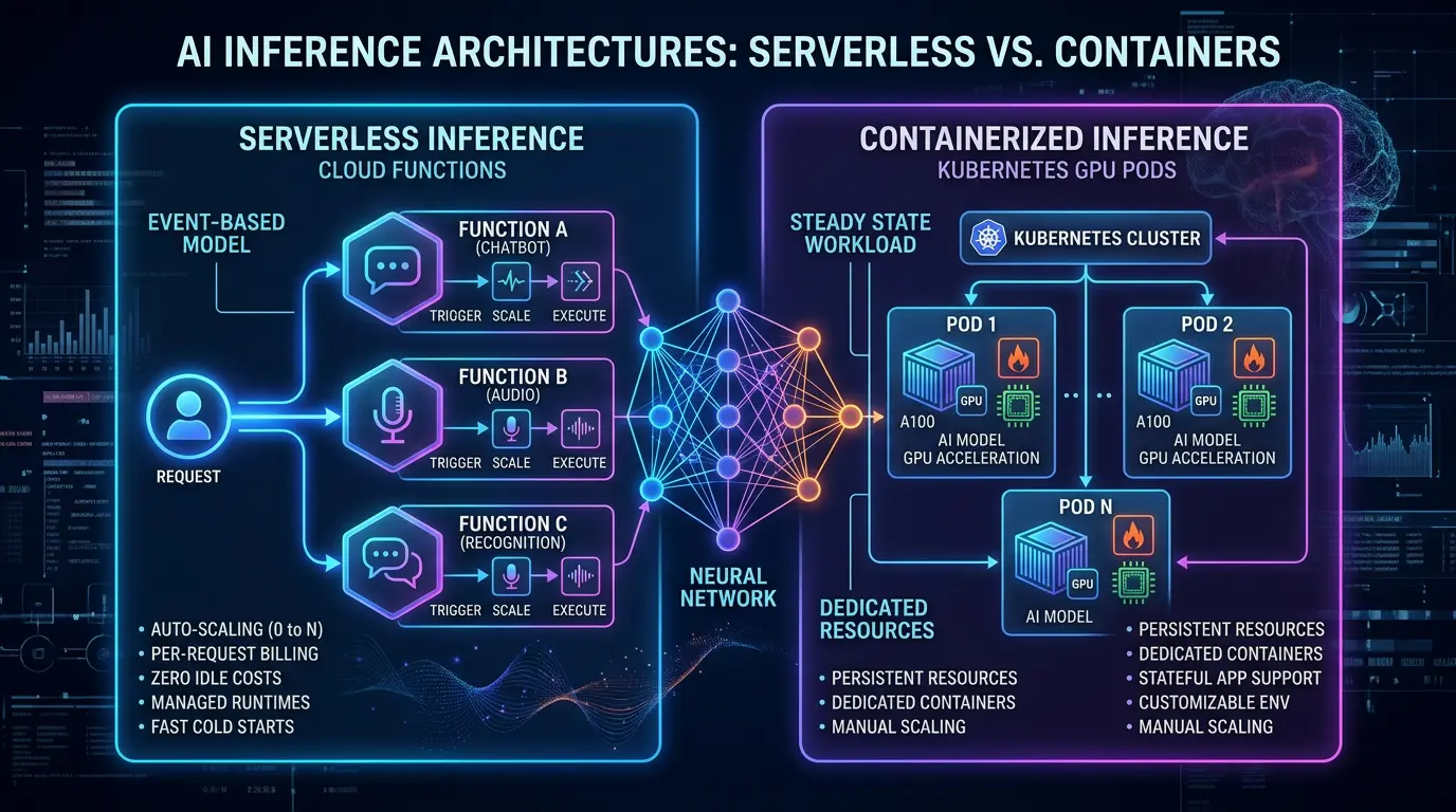 Serverless vs Contenedores para Cargas de Trabajo de IA: Framework de Decisión